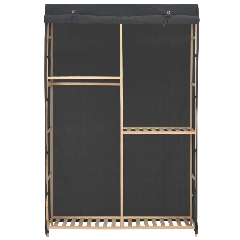 vidaXL 3-laags kledingkast grijs 110 x 40 x 170 cm stof