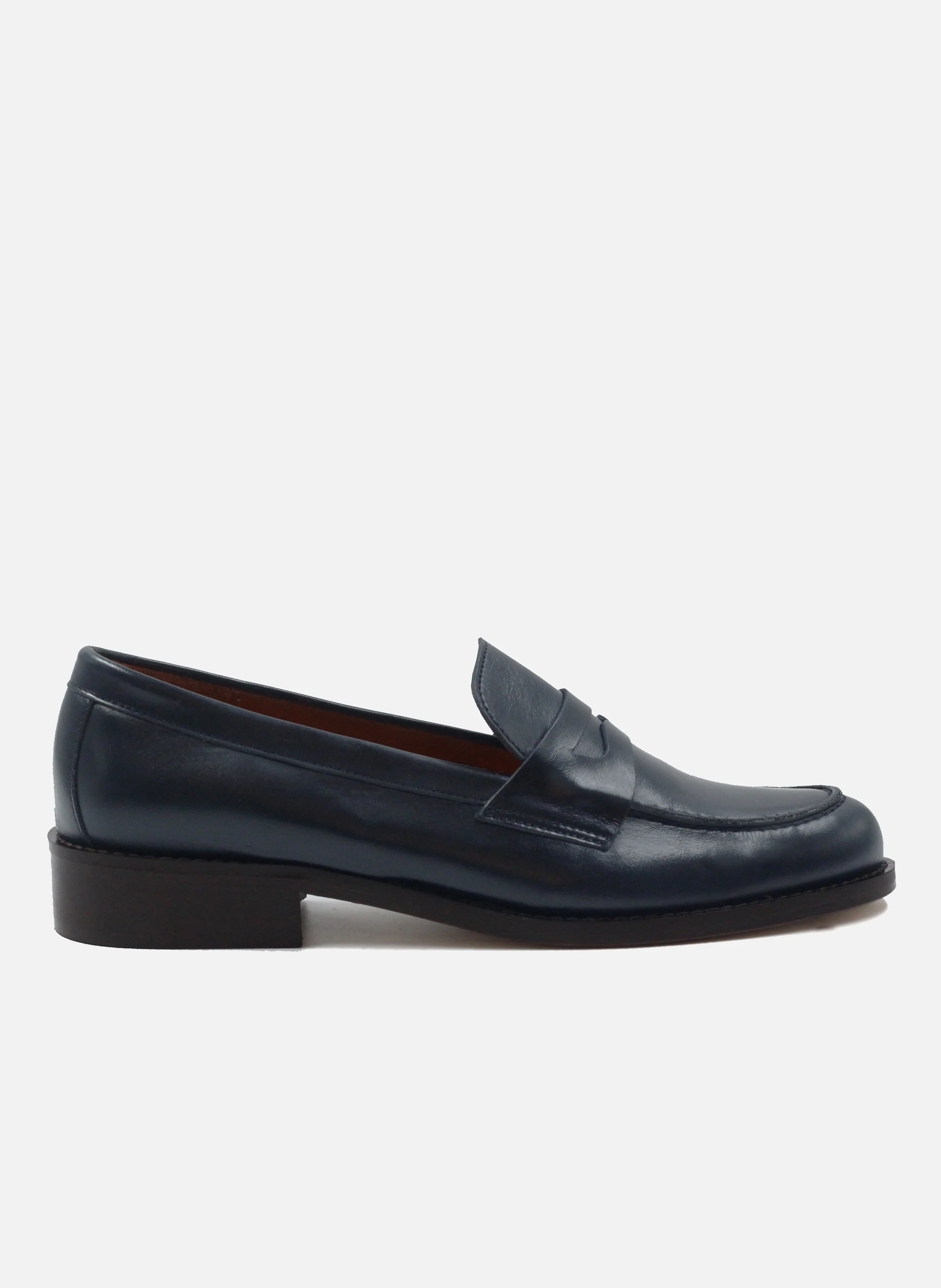 Mocassins cuir lisse | Bleu