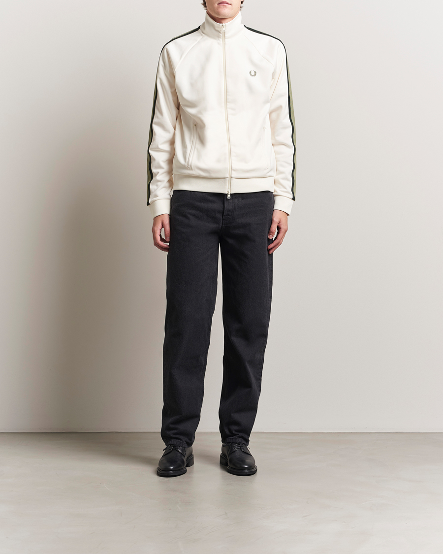 Fred Perry Two Colored Taped Track Jacket Light Ecru