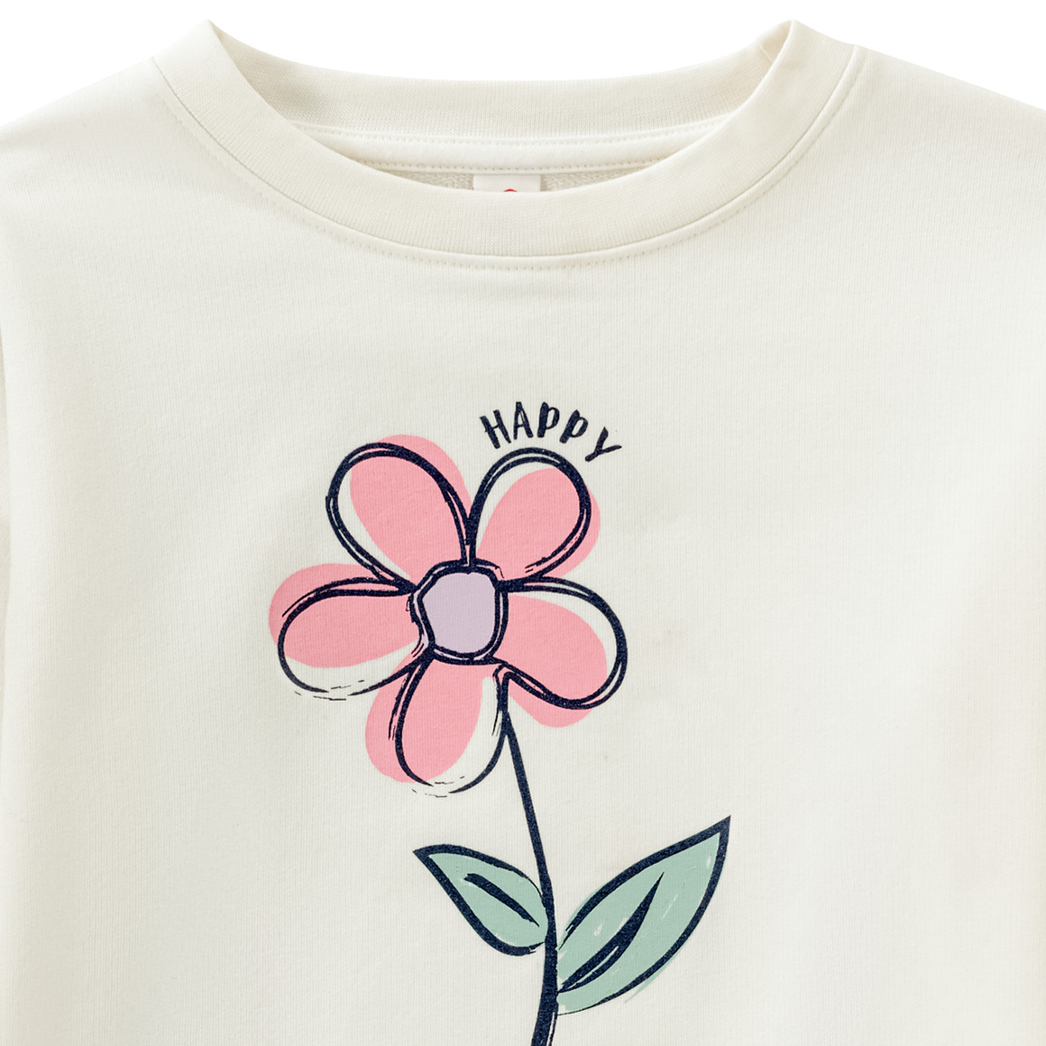 Topolino Mädchen Sweatshirt mit Blumen-Motiv weiss