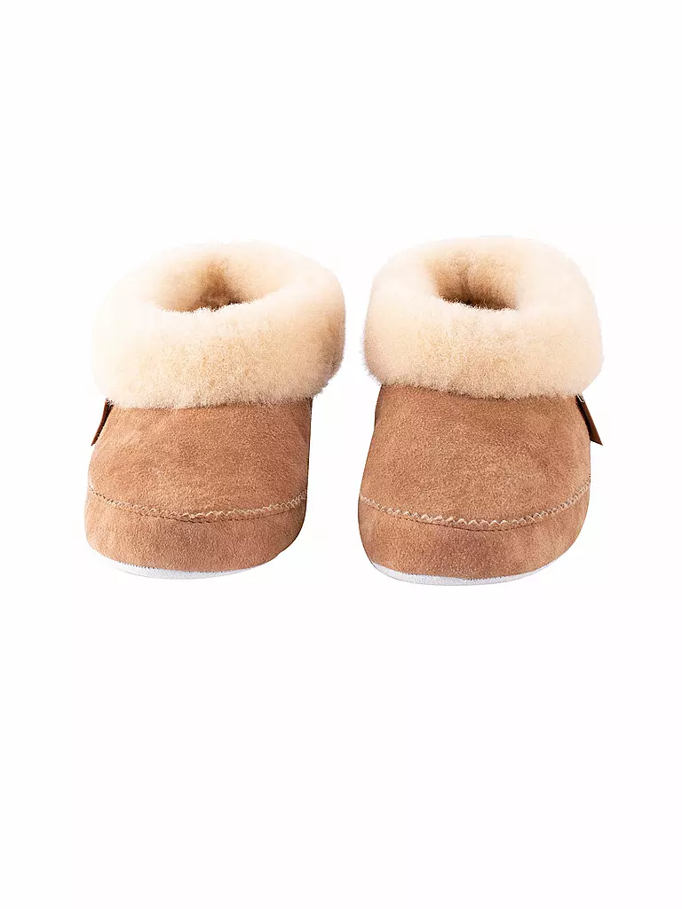 SHEPHERD OF SWEDEN Hausschuhe - Schaffellpantoffeln Emmy camel