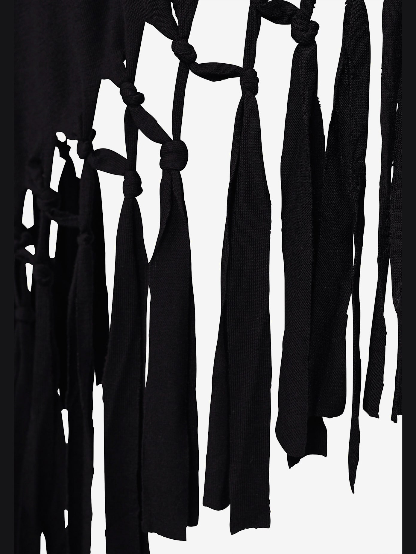 T-shirt long robe de plage décontractée avec franges nouées