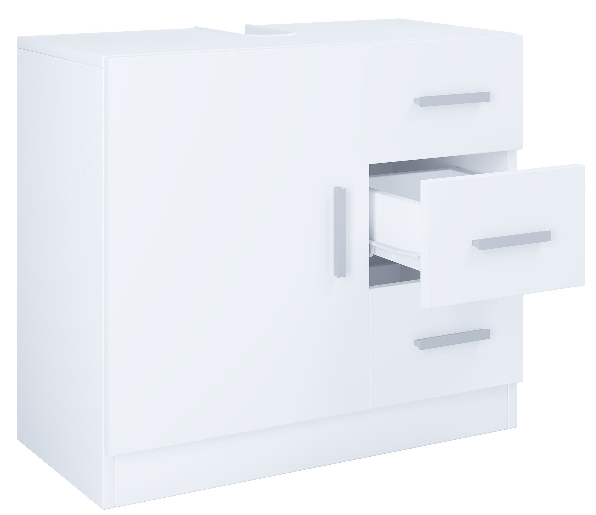 VCM Badmöbel Waschbeckenunterschrank mit Schubladen Zalo XL – Schmaler Badunterschrank für Waschbecken – Moderner Badezimmer Unterschrank -