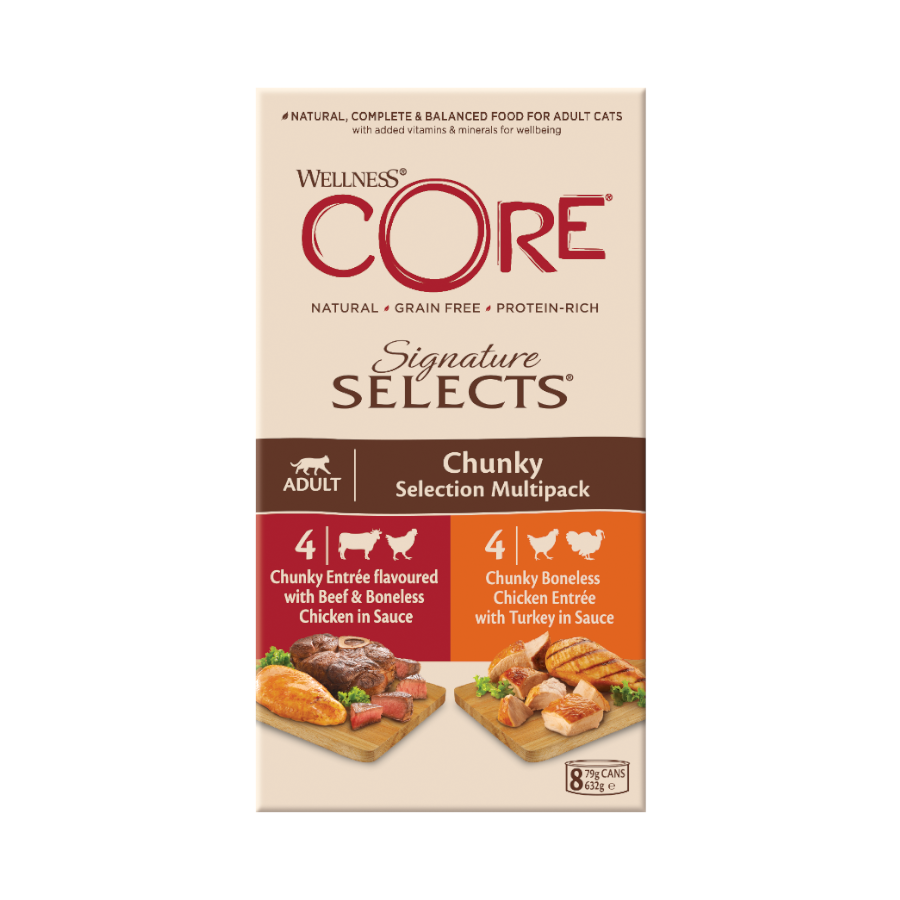 Wellness Core Signature Selects Lata grossa para gatos - Pacote com 8 unidades