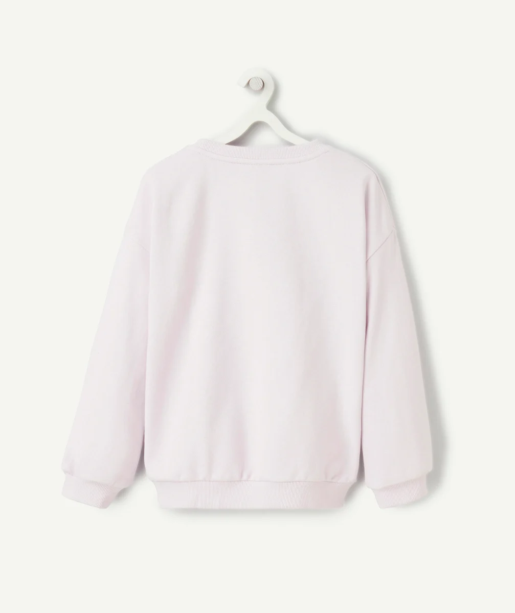 SWEAT MANCHES LONGUES FILLE EN FIBRES RECYCLÉES PARME AVEC MAXI LETTRE BRODÉE