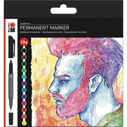 MARABU GRAPHIX Permanent Marker-Set Significant