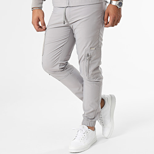 Ensemble Veste Et Pantalon Cargo Gris Clair
