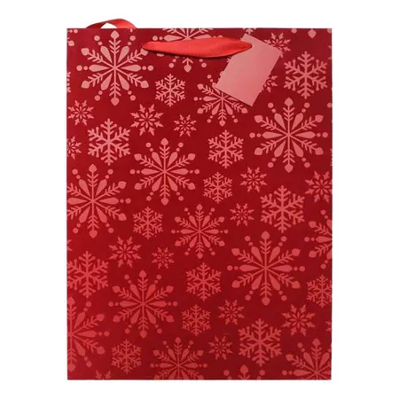 Idena Geschenktasche FSC-Mix Samt rot 34,5x25x8,5cm