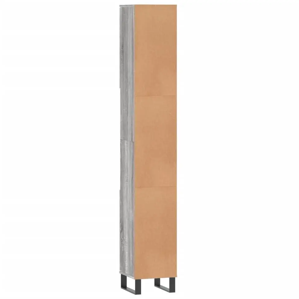 vidaXL - Kolomkast met 2 deuren - Grijs sonoma eiken - Hout - 30x30x190 cm