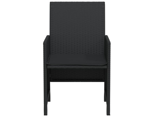 LES TENDANCES - Ensemble table et chaises de jardin-noir-2 places-451371