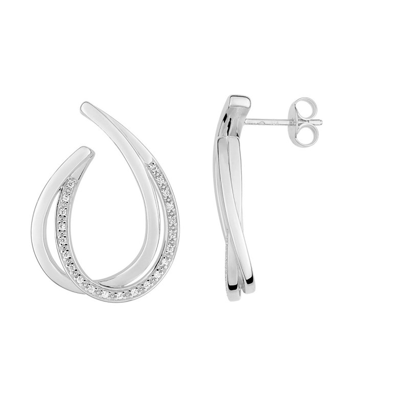 Boucles d'oreilles Femme - Oxyde de zirconium - Argent 925