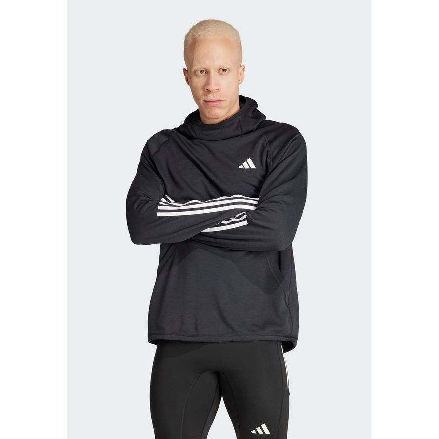 Adidas Sweat-shirt à capuche Own the Run 3 bandes