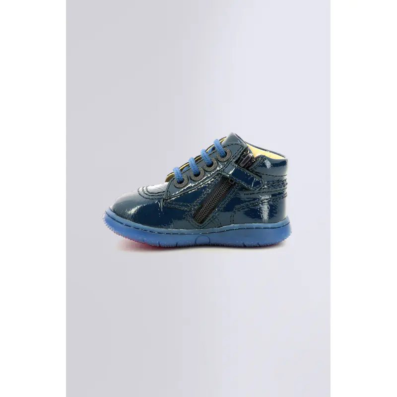 KICKBILLISTA BLEU VERNIS BOTTILLONS Cuir Fille