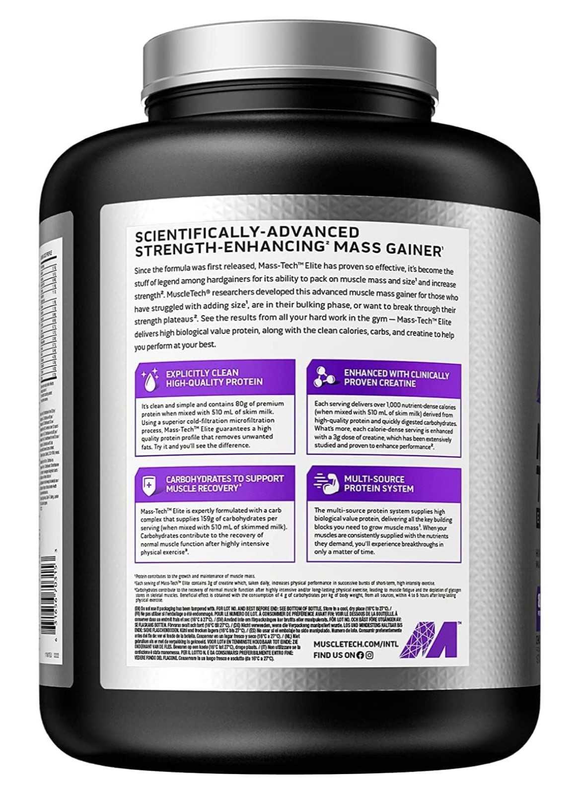 MuscleTech Mass-Tech Elite Performance Series 3,18 kg 3g Creatina