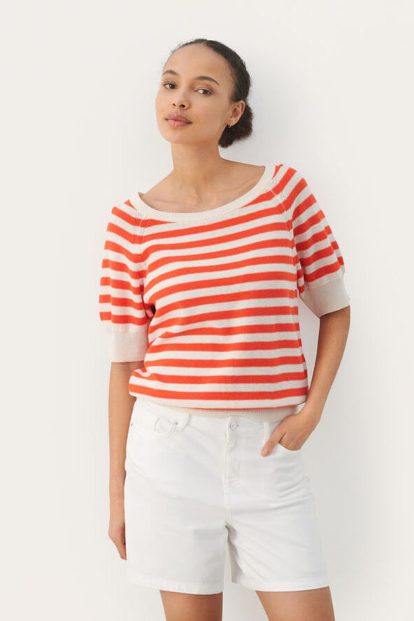Part Two GlenniePW PU Mandarin red stripe
