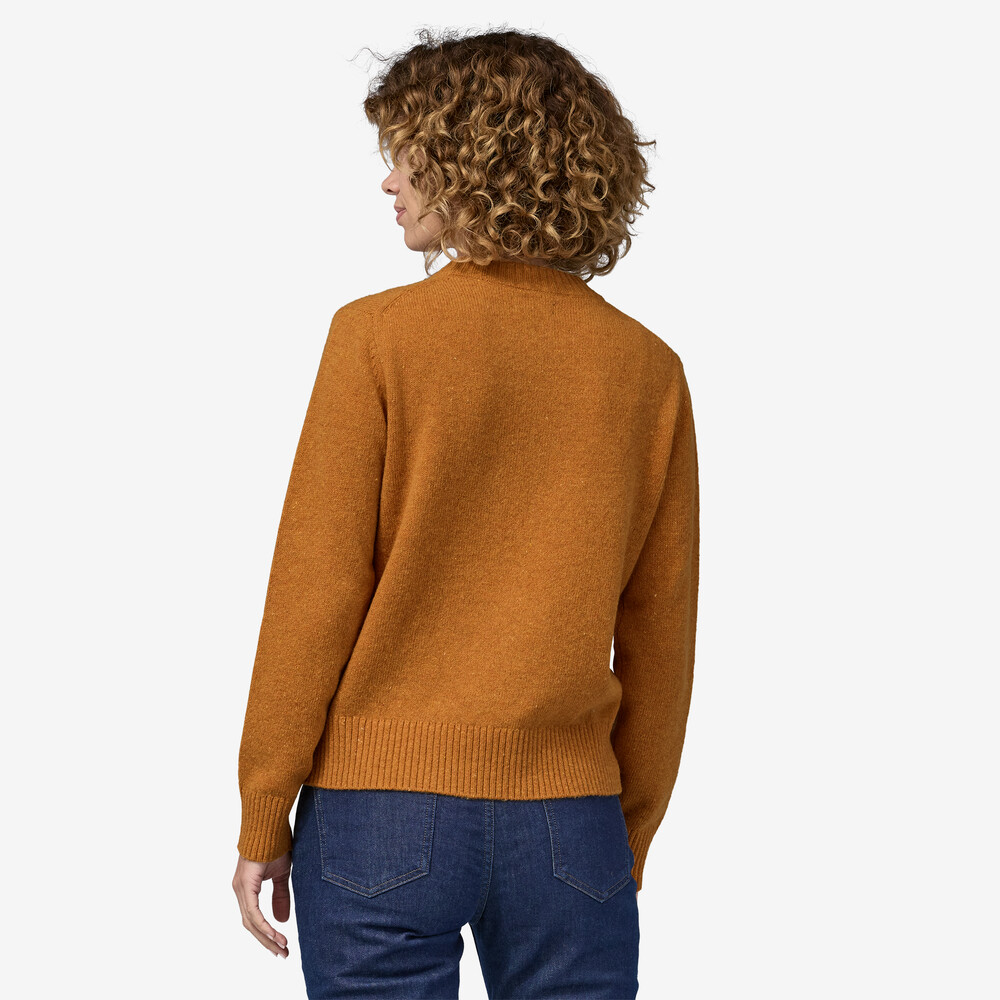 Damenpullover mit Rundhalsausschnitt aus recyceltem Wollmischgewebe