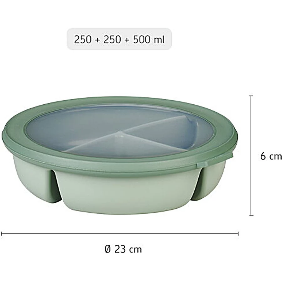 Mepal Bento Bowl mit Mikrowellendeckel Cirqula 250 + 250 + 500 ml schwarz