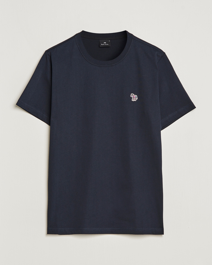 PS Paul Smith Organic Cotton Zebra T-Shirt Navy
