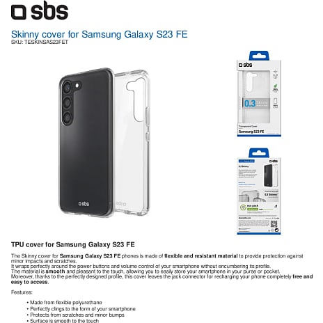 SBS Samsung Galaxy S23 FE cover - transparent