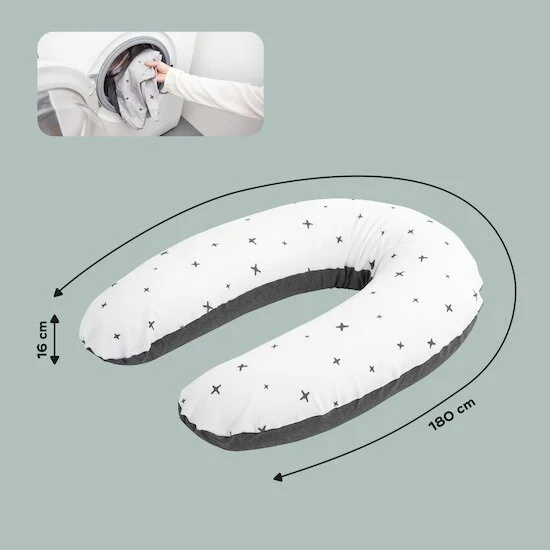 Coussin de maternité doomoo Buddy   Grey Stars        de               Babymoov