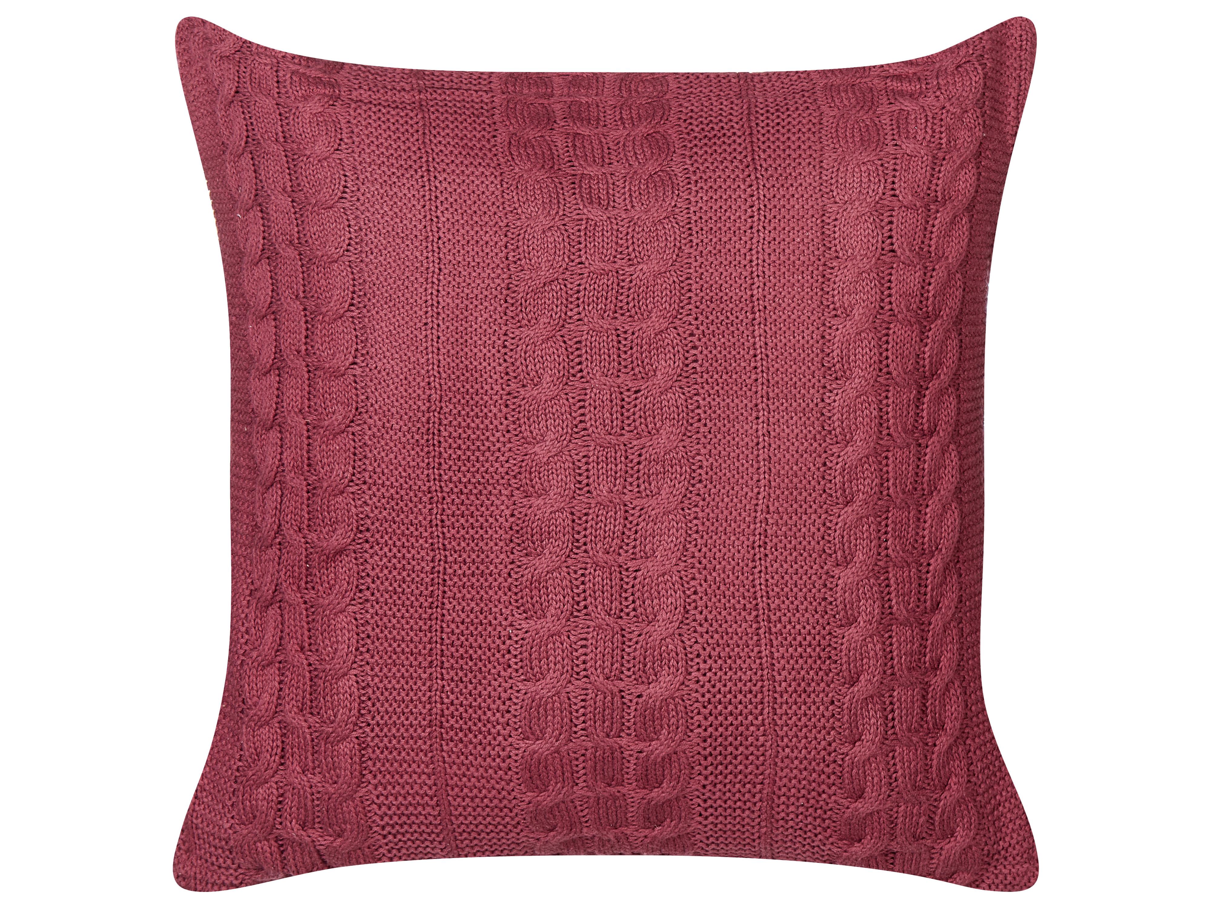 Set van 2 sierkussens CADETIA Katoen 45 x 45 cm Bordeauxrood effen