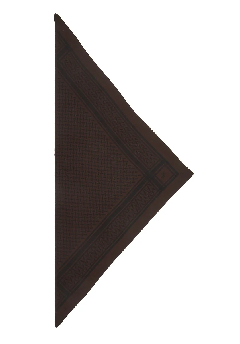 Lala Berlin  Triangle Trinity Colored tørklæde M - Black On Moka
