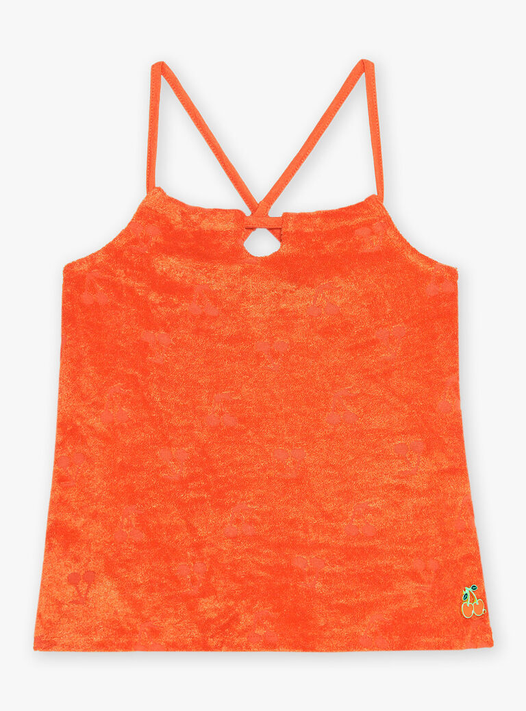 Débardeur orange en éponge