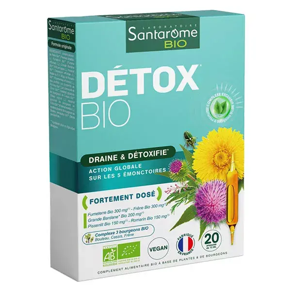 Santarome Orgânico - Desintoxicação Orgânica - Drena e Desintoxica - 20 ampolas