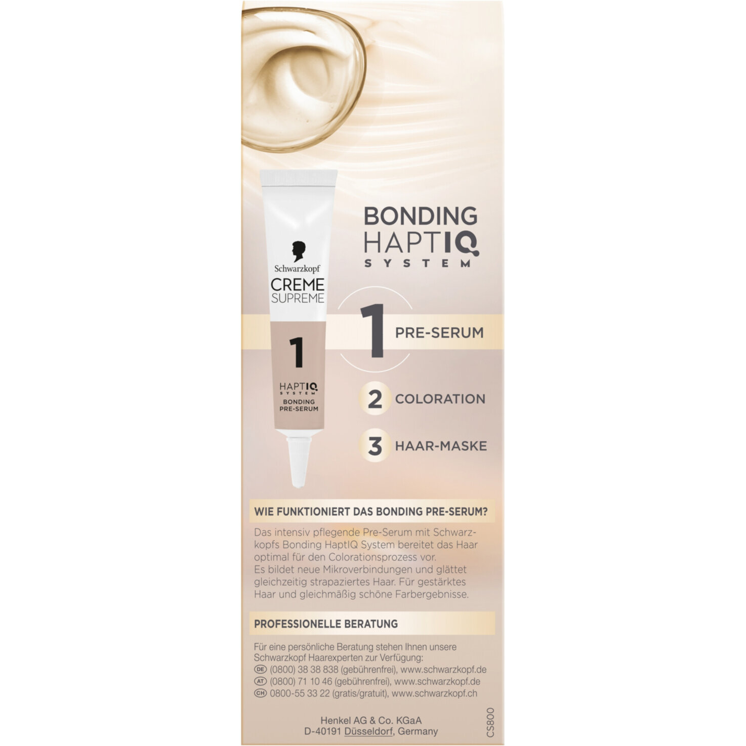 Schwarzkopf Creme Supreme Coloration 8-0 Natürliches Blond