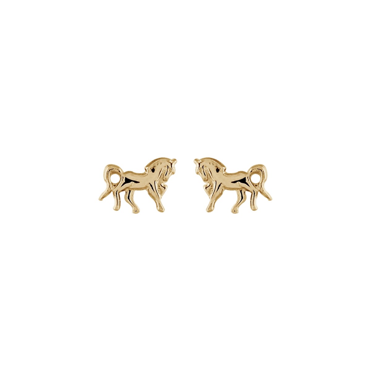 Boucles d'oreilles Cheval - Plaqué or