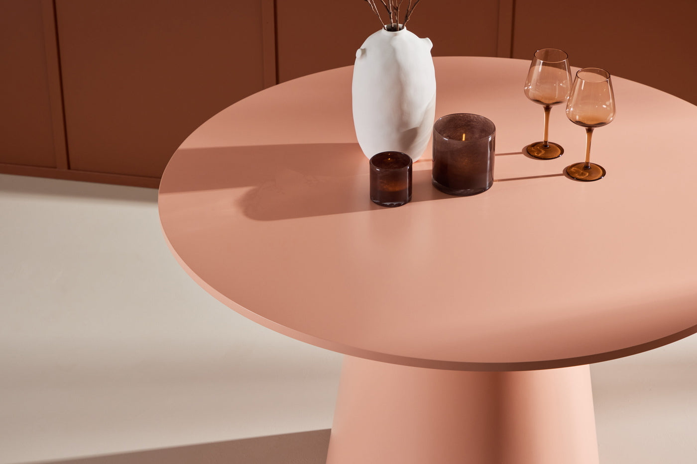 FjÃ´rd - Eettafel Rond - Roze MDF - 120cm - Lanzo
