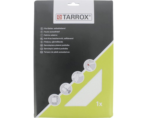 Tarrox viltglijders 210x297x6 mm vierkant wit 1 stuk zelfklevend