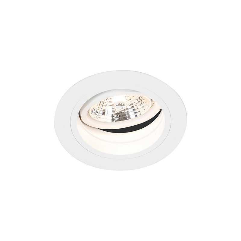 Set van 6 Ronde inbouwspot wit verstelbaar - Chuck 70
