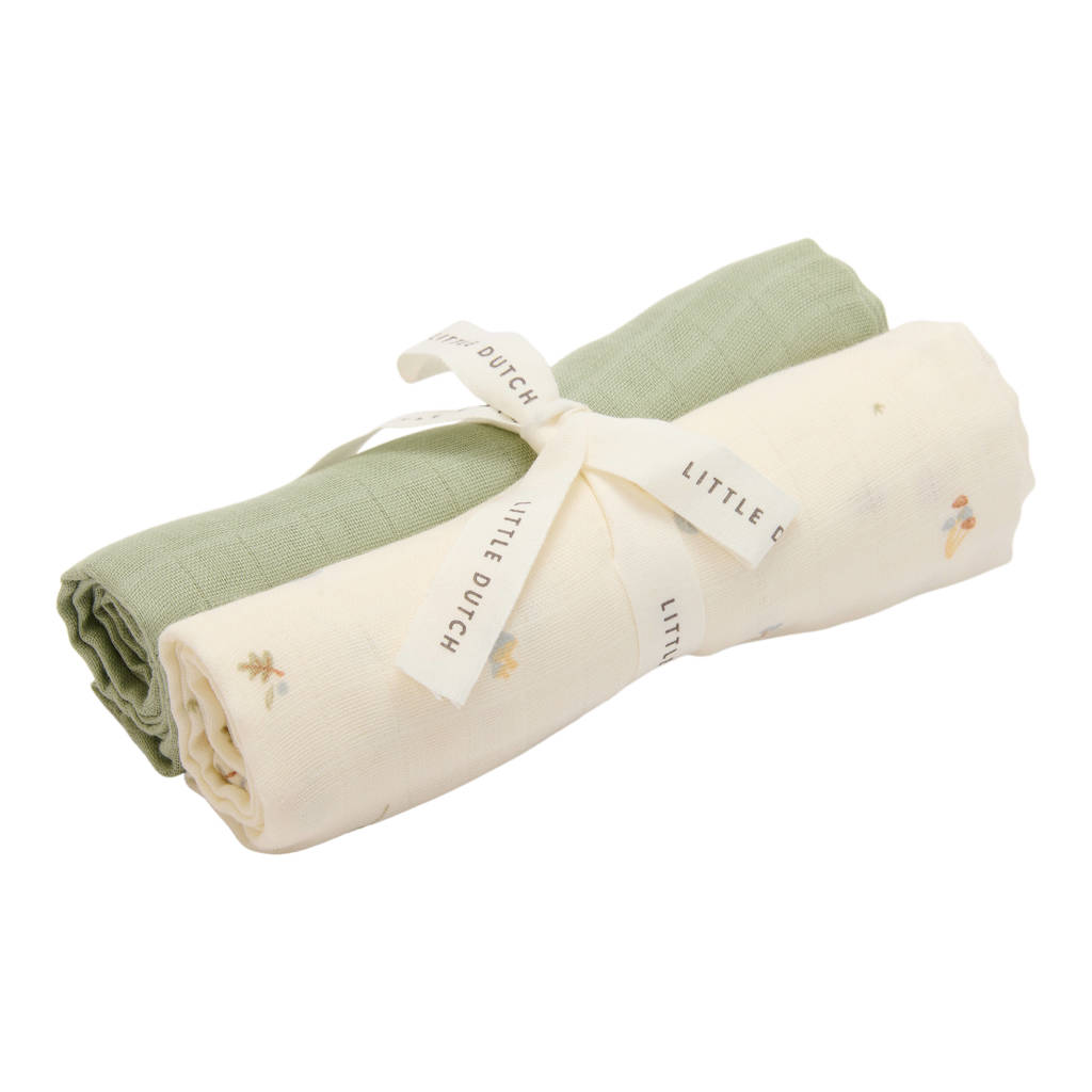 hydrofiele swaddle 70x70 cm - set van 2Forest Treasures & Sage