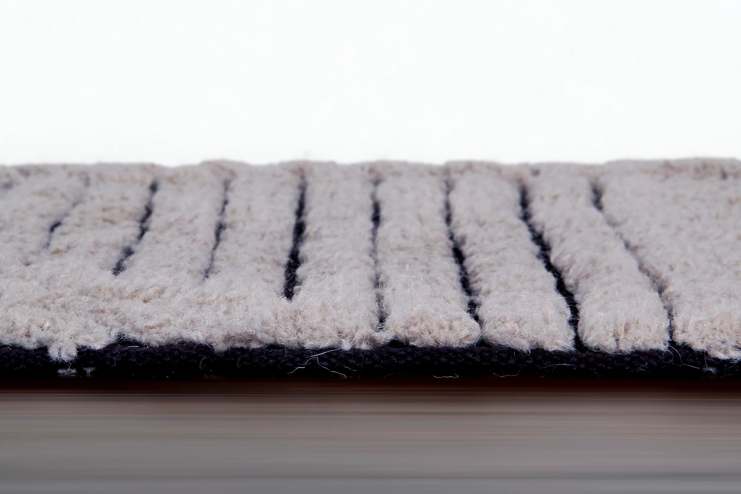 DOMAINES - Tapis rectangulaire en laine lavable | Gris