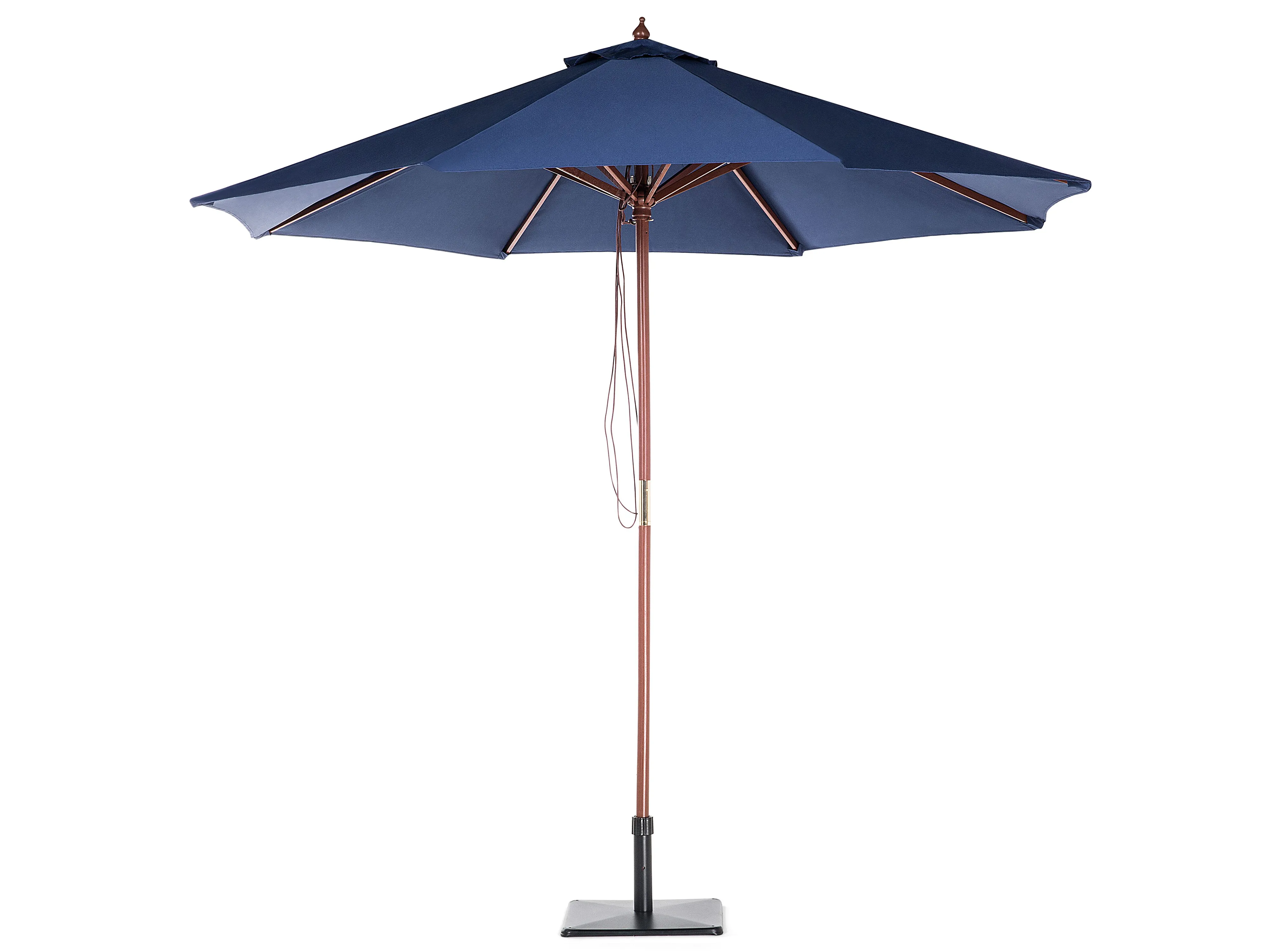 Tuinset 6-zits AMANTEA met parasol Acaciahout Blauw