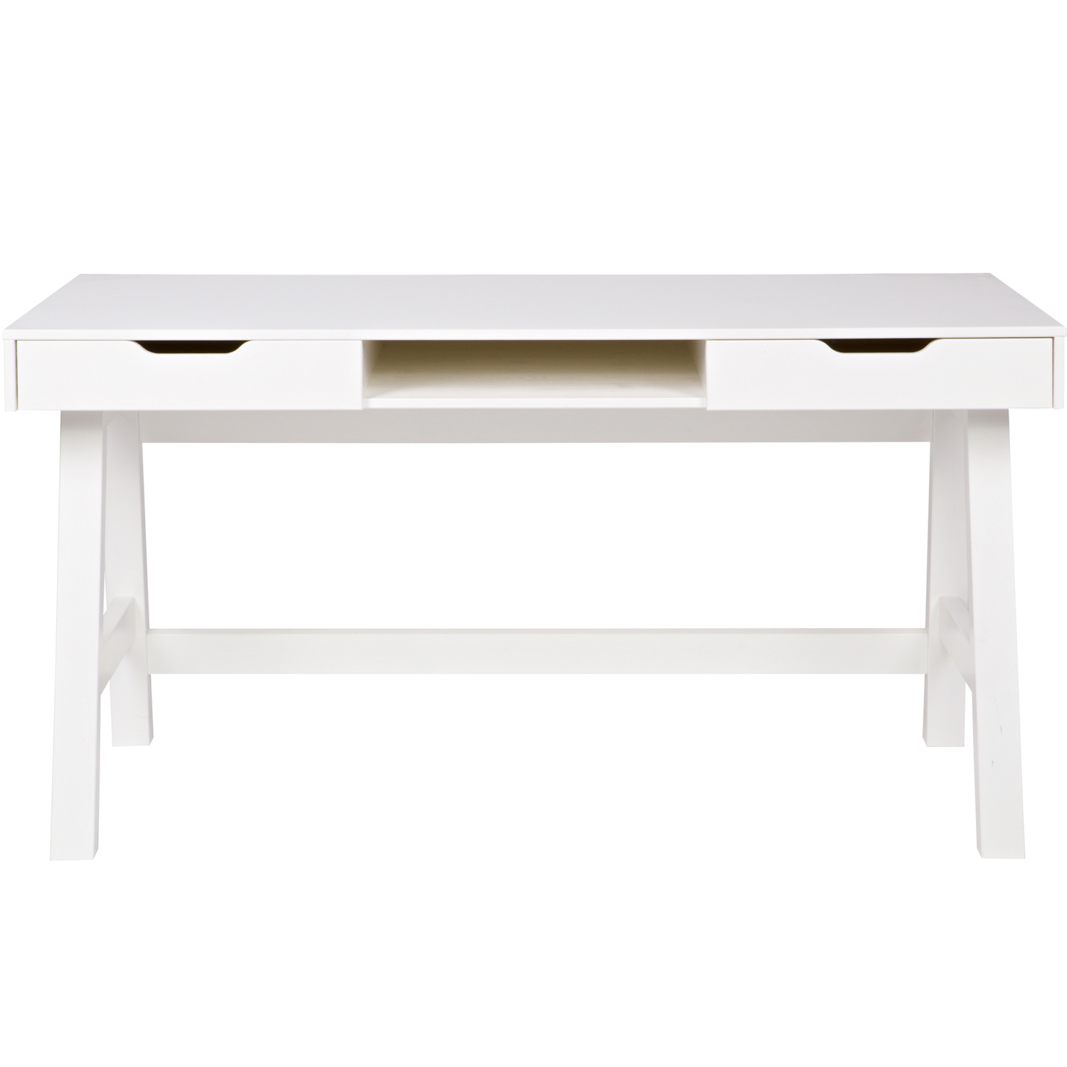 WOOOD Nikki Bureau - Grenenhout - Wit - 75x140x62