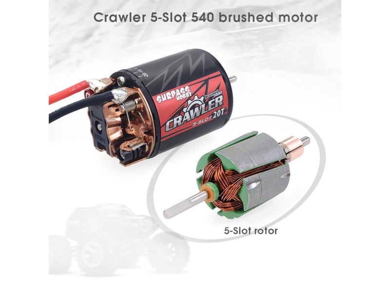 Surpass Hobby Brushed Motor Surpass Crawler 540 11T 5-Slot, 540er Bürsten Motor für Crawler