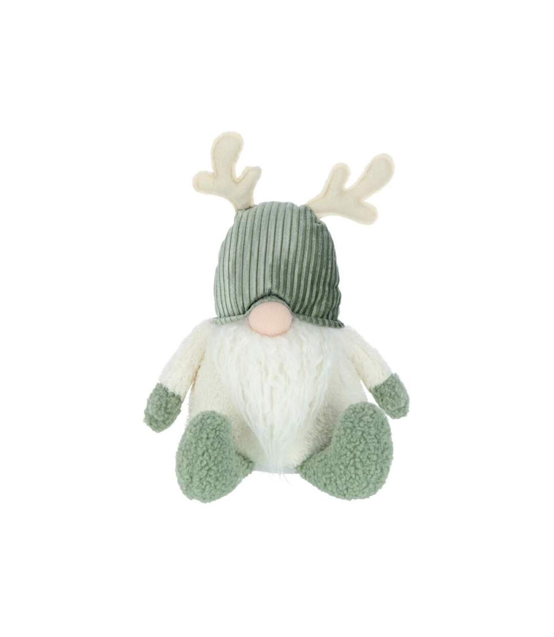Paris Prix - Statuette Déco Lutin cerf 45cm Vert & Beige