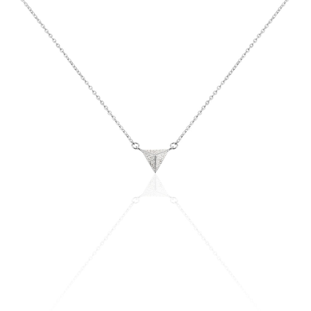 Collier Cleofa Argent Blanc Oxyde De Zirconium