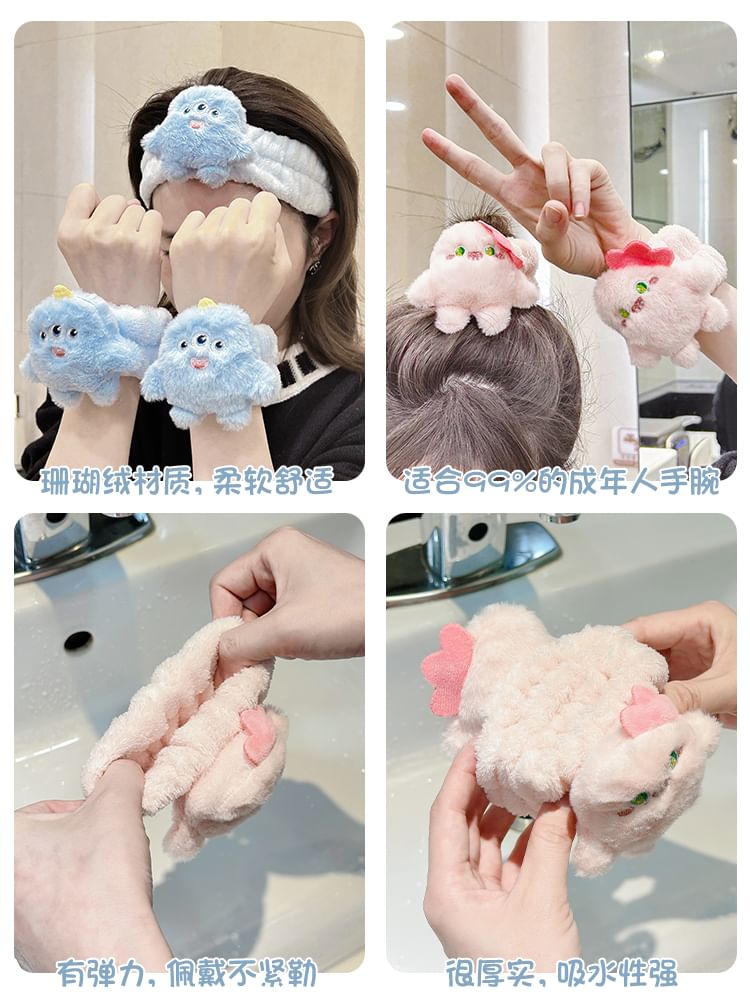 Baburu - Monster Chenille Face Wash polsband / hoofdband / haak / set (verschillende ontwerpen)