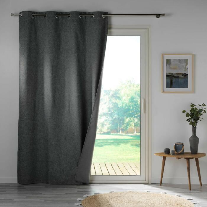 RIDEAU 140X260CM 100 OCCULT CREPUSCULE ANTHRACITE