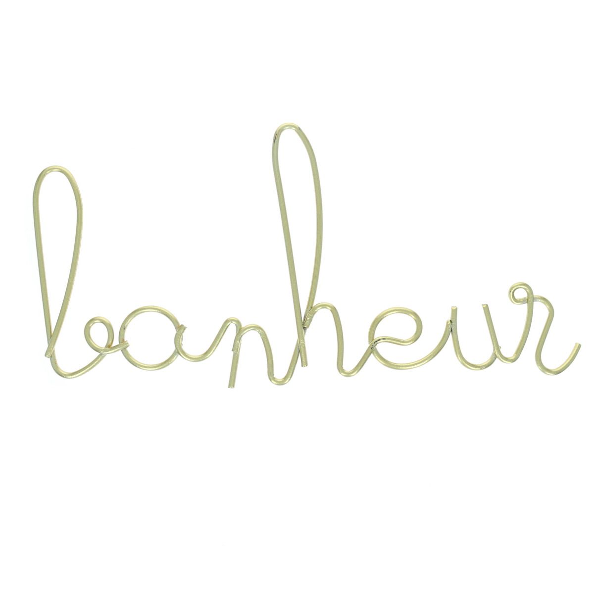 Mot métal doré bonheur Atelier jasmin