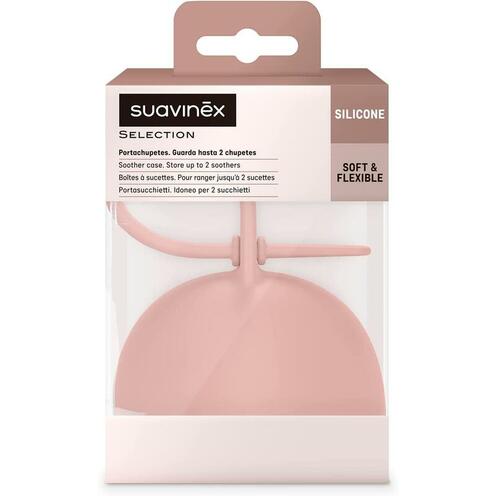 Porte-Sucette Colour Essence Silicone Rose - SUAVINEX