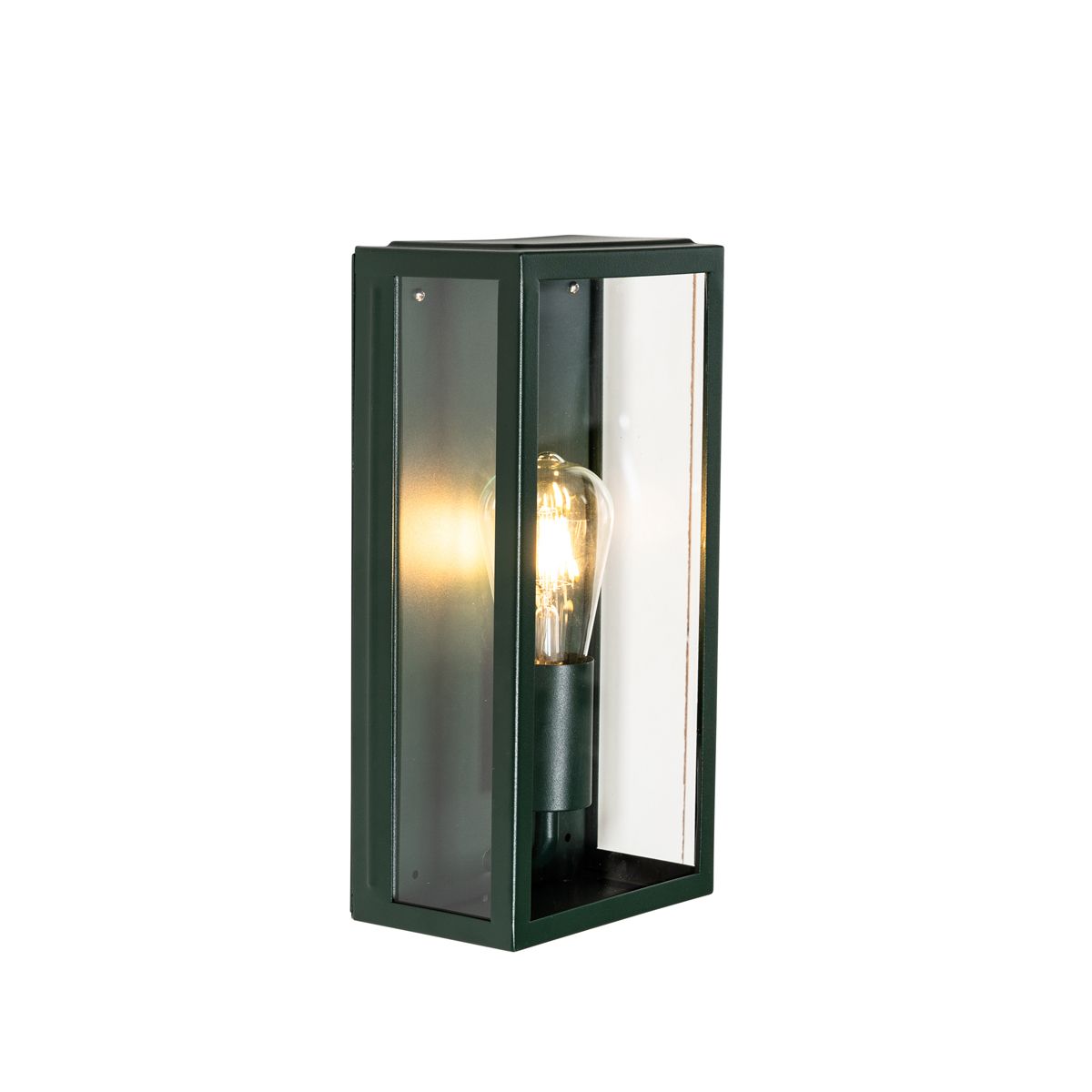 Industriële buiten wandlamp donker groen met glas IP44 - Rotterdam