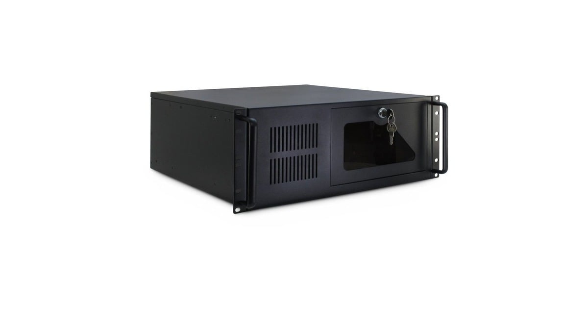 Inter-TechIPC 4088-S rack behuizing  (Zwart | 2x USB-A)