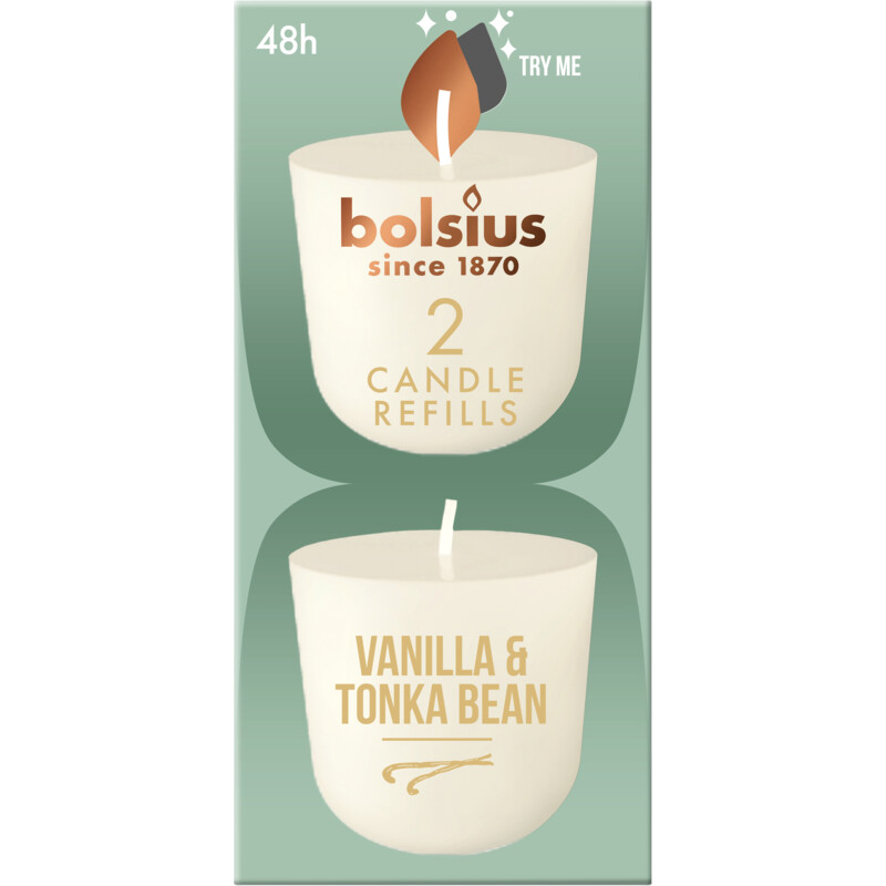 Bolsius Navulling clean light vanille tonkaboon