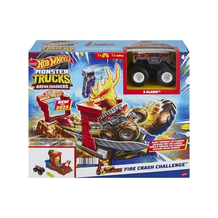 Hot Wheels Monster Trucks Arena Smashers 5-Alarm-Crash-Challenage Spielset