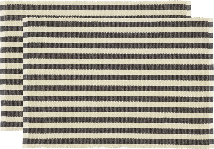 Södahl Dækkeserviet 33x48 2-pk Statement Stripe Ash Ash