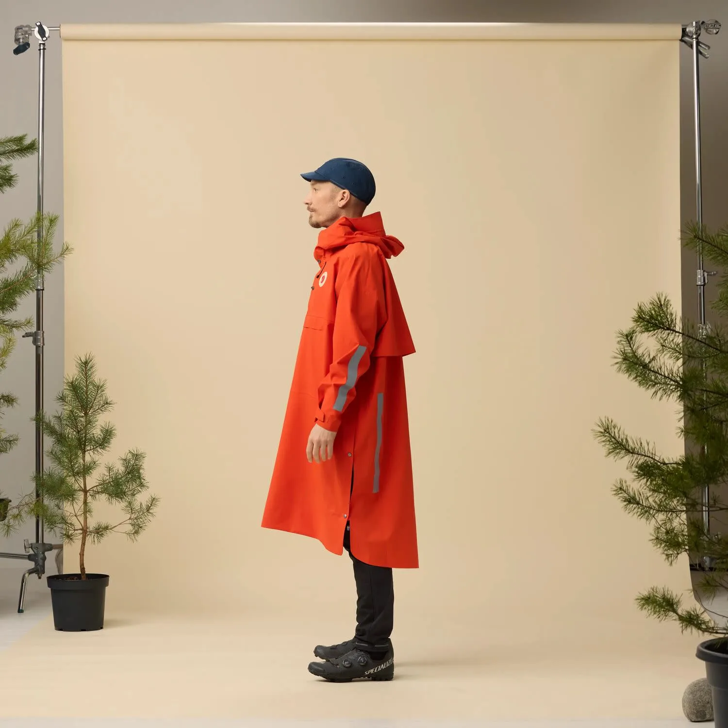 Fjällräven Hoja Rain Fox Poncho Flame Orange